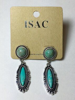 Natural Turquoise Earrings Isac Trading Co.